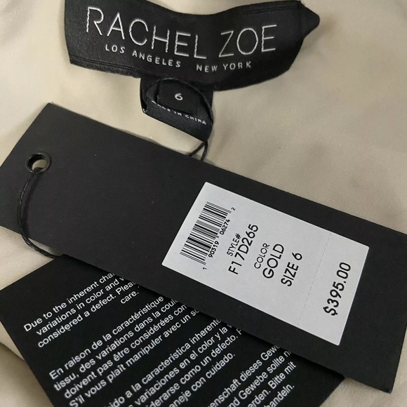 🆕 Rachel Zoe One Shoulder Metallic Dress size 6 - Picture 7 of 7